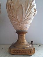 Vintage gipsen bokalen, Franse vazen, decoratieve urnen, Huis en Inrichting, Minder dan 25 cm, Overige materialen, Gebruikt, Ophalen of Verzenden