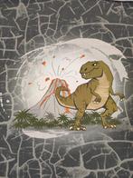French Terry dino paneel, Hobby en Vrije tijd, Stoffen en Lappen, 120 cm of meer, Nieuw, Ophalen of Verzenden, Katoen