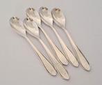 5x Verzilverde koffielepeltjes - Puntfilet Gero 90, Ophalen of Verzenden