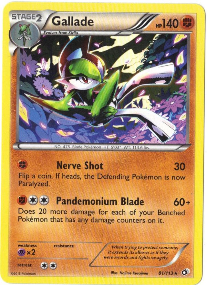 Legendary Treasures,  Gallade [rare] 81/113, Hobby en Vrije tijd, Verzamelkaartspellen | Pokémon, Nieuw, Losse kaart, Ophalen of Verzenden