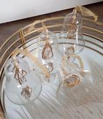 4 VINTAGE APARTE LUXE GLAZEN KERSTBALLEN NU ALLES 8 EURO ZIE, Diversen, Kerst, Ophalen of Verzenden, Zo goed als nieuw