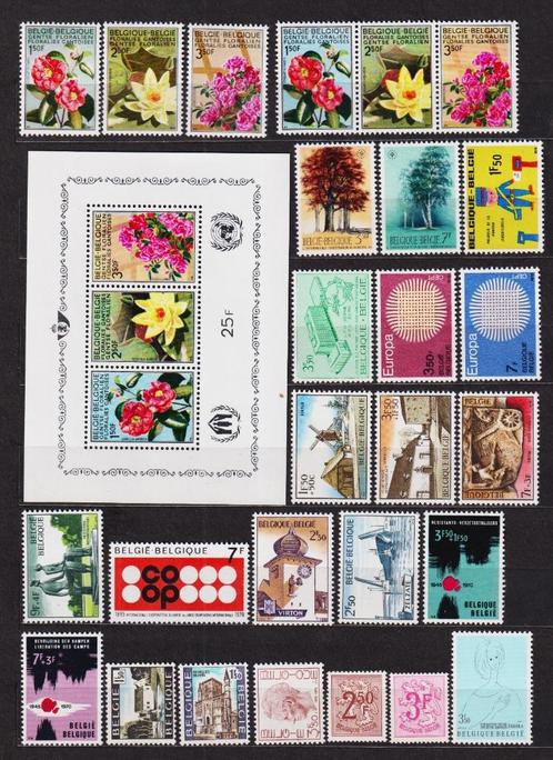 België 1970 compleet jaar met 5 boekjes gratis FDC **, Postzegels en Munten, Postzegels | Europa | België, Postfris, Postfris
