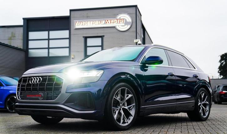Audi Q8 55 TFSI quattro Pro Line Plus | Stuurwiel verwarming, Auto's, Audi, Bedrijf, Te koop, Q8, 360° camera, 4x4, ABS, Achteruitrijcamera