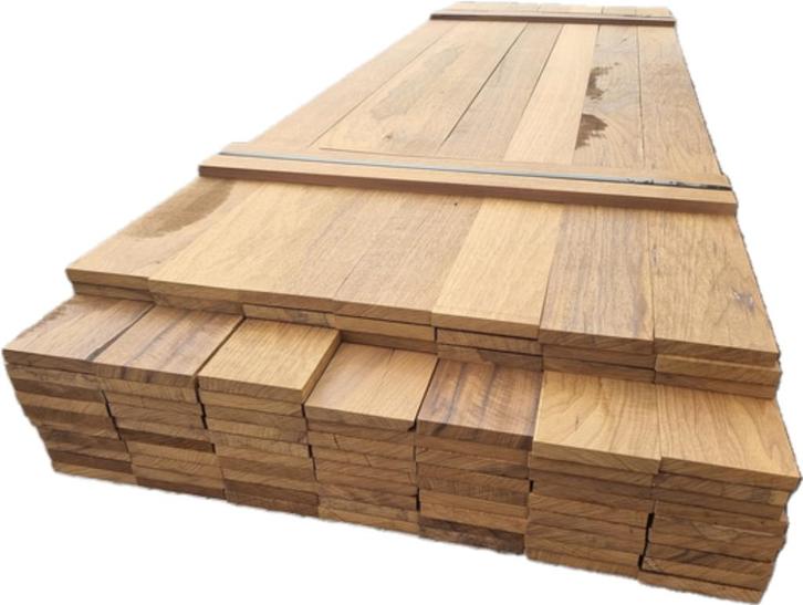 Hardhouten planken geschaafd 2.2x14.5 cm - nr: HP226, Tuin en Terras, Palen, Balken en Planken, Nieuw, Planken, 250 cm of meer