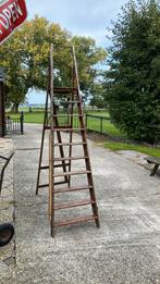 Grote houten schilderstrap trap 258 cm hoog decoratie, Doe-het-zelf en Verbouw, Ladders en Trappen, Ophalen, Gebruikt, Trap, Opvouwbaar of Inschuifbaar