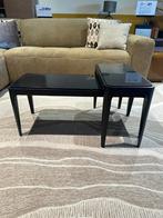 Speels salontafelset zwart met marmer blad, Huis en Inrichting, Tafels | Salontafels, Ophalen, Overige materialen, Minder dan 50 cm