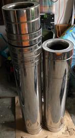 ISOduct dubbelwandig rookkanaal met toebehoren, Ophalen, Gebruikt, Hout, Overige soorten