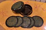 Set van 5 onderzetters in een doosje. Laquerware. Lakwerk, Ophalen of Verzenden, Nieuw, Glas of Kopje