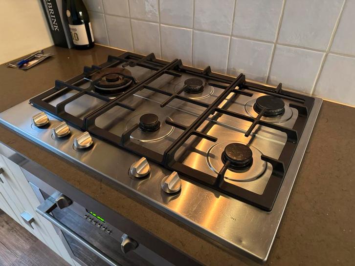 Pelgrim 5-pits gaskookplaat, Witgoed en Apparatuur, Fornuizen, Gebruikt, Inbouw, Gas, 5 kookzones of meer, Minder dan 85 cm, 60 cm of meer