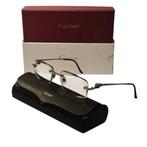Cartier CT0281O Panthère Bril Zilver 140, Sieraden, Tassen en Uiterlijk, Zonnebrillen en Brillen | Heren, Cartier, Gebruikt, Support@cartier.com
