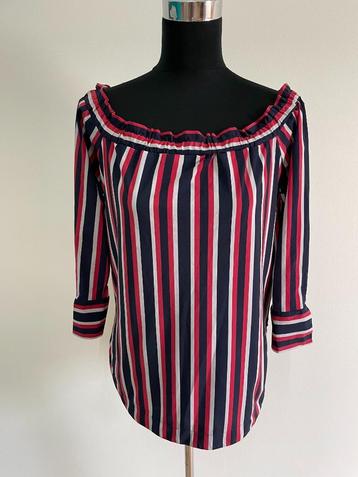 Top10 - Blauw-rood-wite Jane Lushka blouse maat M (1) beschikbaar voor biedingen