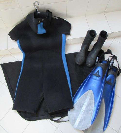 Duikartikelen, Wetsuit, tas, laarzen en vinnen, Watersport en Boten, Duiken, Gebruikt, Duikpak, Ophalen