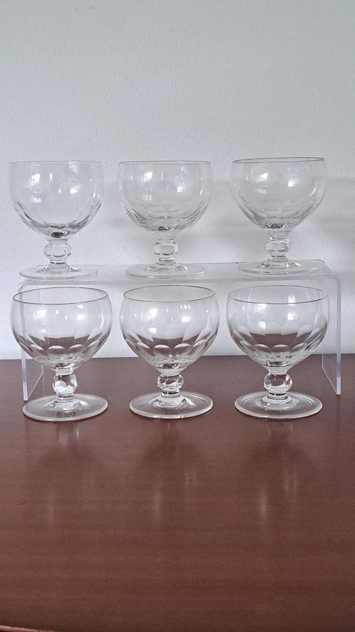 Set van 6 vintage likeur-/dessertcoupes, Antiek en Kunst, Curiosa en Brocante, Ophalen of Verzenden