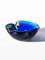 Schaaltje / asbak Murano glas, cobalt blauw, vintage, Antiek en Kunst, Antiek | Glas en Kristal, Verzenden