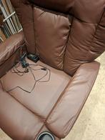 Sta Op Stoel - Relaxfauteuil Bruin Leer, Ophalen, Gebruikt, 75 tot 100 cm, Modern