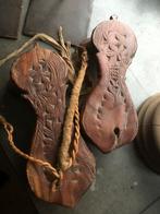 Set oude houten schoenen Pakistan Paduka, Antiek en Kunst, Ophalen of Verzenden