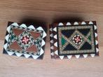 Vintage sieraden doosjes, hout, Midden-Oosters mozaiek inleg, Ophalen of Verzenden