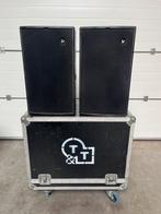 2x Verity MPS 12 Topkast in Flightcase, Gebruikt, 120 watt of meer, Front, Rear of Stereo speakers, Ophalen