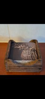 Hele mooie onderzetters in houten bakje, Ophalen of Verzenden, Zo goed als nieuw, Overige