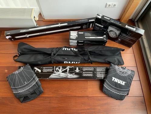 Thule fietsdragers (dak) inclusief wielsteun en accessoires, Auto diversen, Fietsendragers, Zo goed als nieuw, Dakdrager, 2 fietsen
