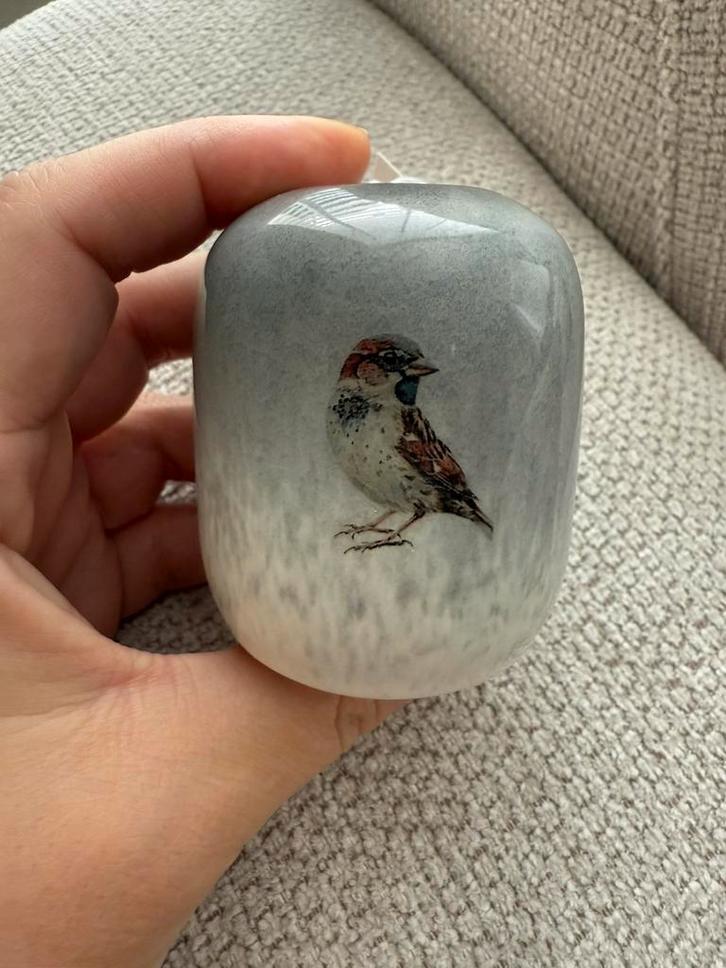 Nieuw Kwantum keramieken kandelaar met mus, Huis en Inrichting, Woonaccessoires | Kandelaars en Kaarsen, Zo goed als nieuw, Minder dan 25 cm