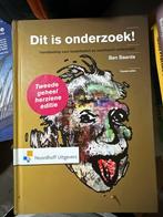 Dit is onderzoek! - Ben Baarda (Tweede editie), Boeken, Ophalen of Verzenden, Zo goed als nieuw, HBO