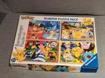 Pokemon puzzels, 100 stukjes, 4 puzzels in één doos., Ophalen of Verzenden, Gebruikt