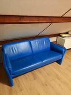 Blauwe leren bank, Ophalen, Rechte bank, Leer