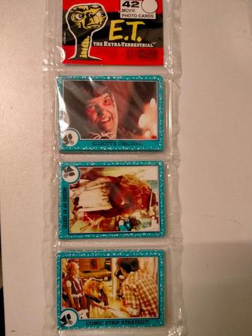 E.T. et alien film movie photo cards set Vintage 1982 set 4 beschikbaar voor biedingen