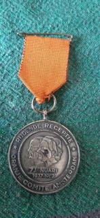 Medaille penning Rijdende Receptie 7 Januari  1937-1962, Nederland, Ophalen of Verzenden