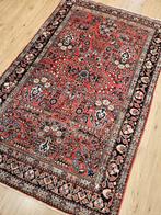 Vintage Handgeknoopt perzisch tapijt sarough antiek 198x127, Info@SlatsAntiek.nl, Tweedehands, 100 tot 150 cm, Perzisch