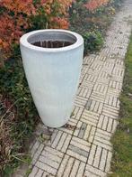 Te koop aardewerk geglazuurde bloempot, Tuin en Terras, Steen, Minder dan 60 cm, Rond, Ophalen of Verzenden