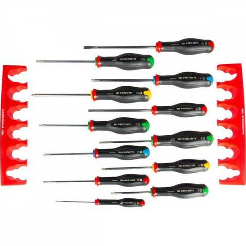 Facom AT.J12R2PB Set van 12 schroevendraaiers met houder, Doe-het-zelf en Verbouw, Gereedschap | Handgereedschap