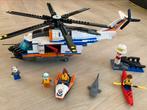 Lego city coast guard helicopter & life raft (set 60166)., Ophalen of Verzenden, Zo goed als nieuw
