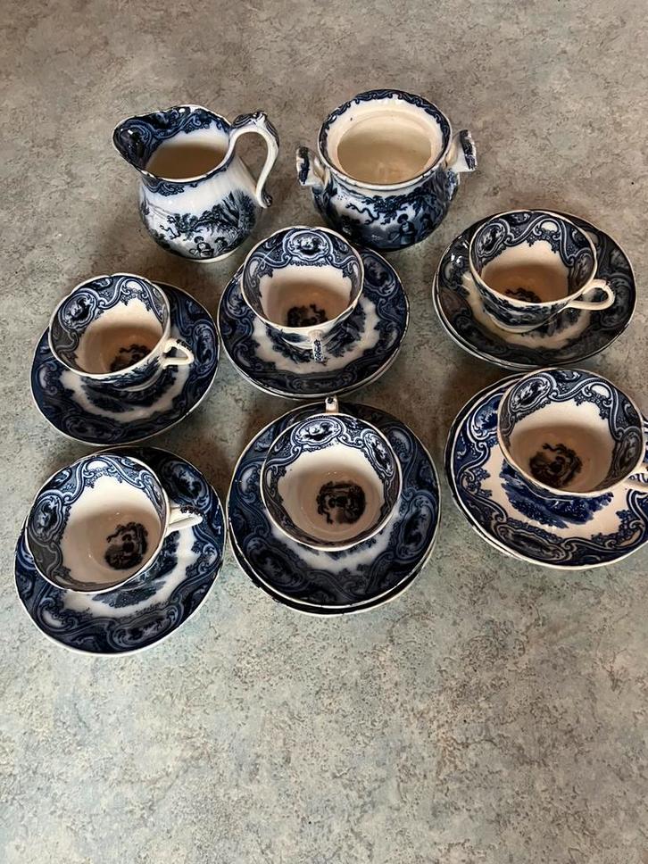 Petrus Regout decor Gleaner 1851. Prize Medal 1862 Londen, Antiek en Kunst, Antiek | Servies los, Ophalen