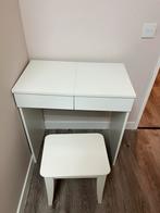 Ikea Brimnes kaptafel met kruk, Huis en Inrichting, Tafels | Kaptafels, 100 tot 150 cm, Zo goed als nieuw, Hout, 50 tot 100 cm