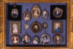 Unieke verzameling miniatuur portretjes 18 en 19e-eeuw, Antiek en Kunst, Kunst | Schilderijen | Klassiek, Ophalen of Verzenden