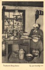 Brabants Dorpsleven. Tis zoo twaalf uur - vrouw - ongelopen, Verzamelen, Ansichtkaarten | Nederland, Ophalen of Verzenden, Voor 1920