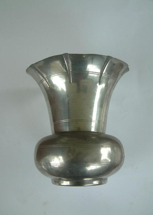 antiek tin tinnen art deco vaas Depoorter, Antiek en Kunst, Antiek | Tin, Ophalen of Verzenden
