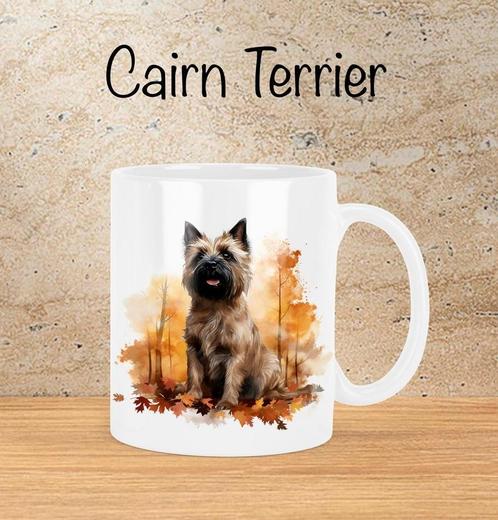 Cairn Terriër Herfstmok, Huis en Inrichting, Keuken | Servies, Nieuw, Kop(pen) en/of Schotel(s), Overige stijlen, Ophalen of Verzenden