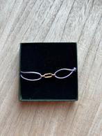 Satijn koord gouden armbandje 14k, Ophalen of Verzenden, Zo goed als nieuw, Met bedels of kralen, Goud