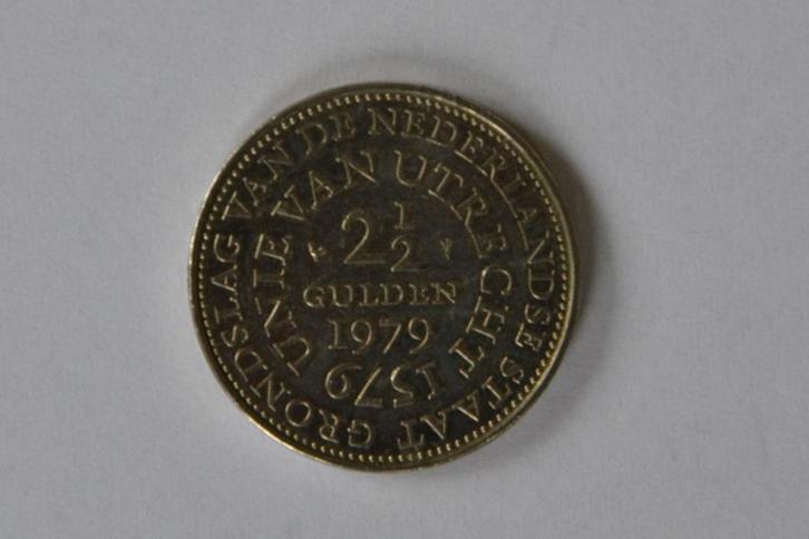 Rijksdaalder Unie van Utrecht 1579-1979, Postzegels en Munten, Munten | Nederland, Losse munt, 2½ gulden, Koningin Juliana, Ophalen of Verzenden