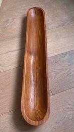 Zweedse stokbroodschaal, Vintage, teakhout., Gebruikt, Schaal, Ophalen of Verzenden, Overige vormen