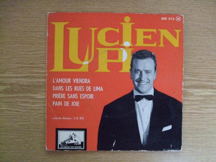 EP  LUCIEN LUPI    L'AMOUR VIENDRA - DANS LES RUES DE LIMA, Cd's en Dvd's, Vinyl Singles, Zo goed als nieuw, EP, Pop, 7 inch, Ophalen of Verzenden