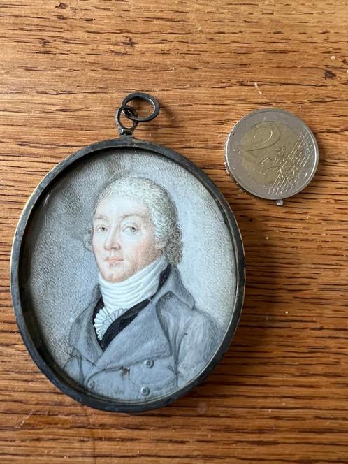 miniatuur portret 1790-1810, Antiek en Kunst, Kunst | Schilderijen | Klassiek, Verzenden