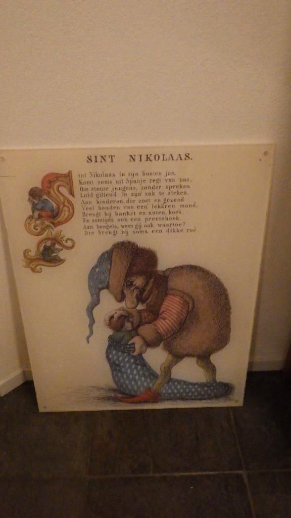 mooie acryl wandplaat van Sint Nikolaas, Diversen, Sinterklaas, Ophalen of Verzenden, Gebruikt