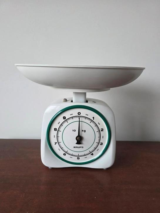 Vintage emaille keukenweegschaal weegschaal keuken Krups, Antiek en Kunst, Antiek | Keukenbenodigdheden, Ophalen of Verzenden