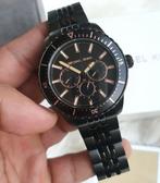 Michael Kors Cunningham Horloge Zwart Staal, Sieraden, Tassen en Uiterlijk, Horloges | Heren, Ophalen of Verzenden, Zo goed als nieuw