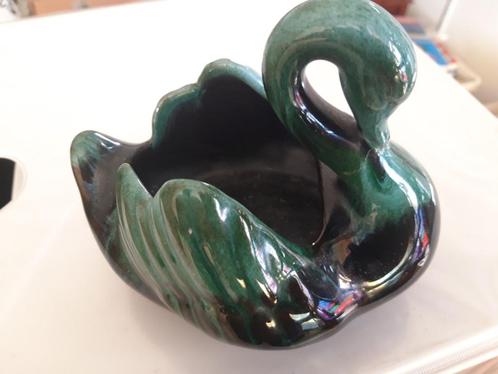 Asbak keramiek “Zwaan “ groen, VINTAGE, Antiek en Kunst, Curiosa en Brocante, Ophalen of Verzenden