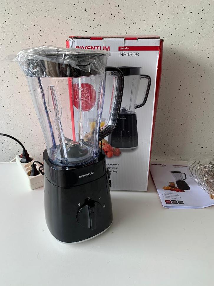 Inventum NB450B - Blender - 1,5 liter - Zwart, Huis en Inrichting, Keuken | Keukenbenodigdheden, Nieuw, Verzenden